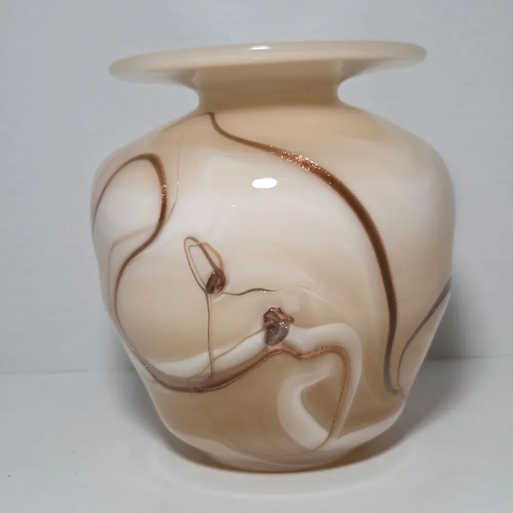 Vtg Les Verriers de Maure-Vieil Vase Bob Le Bleis French Art Glass Hand Blown